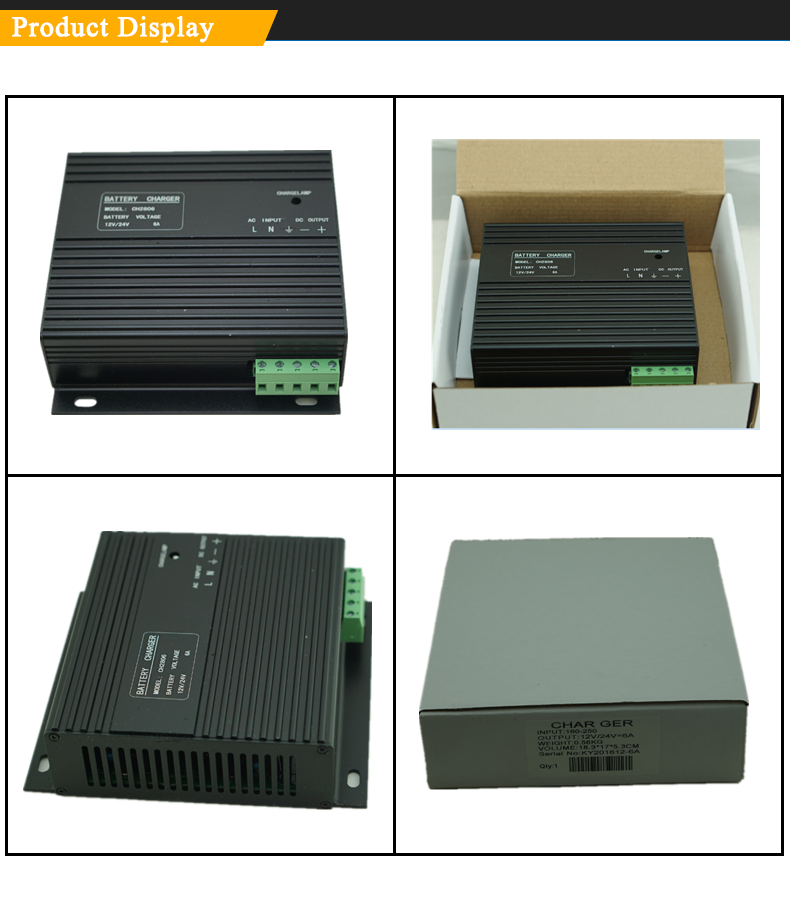 High Power DC Portable Charger Rechargeable Battery Charger 6V/12V/24V