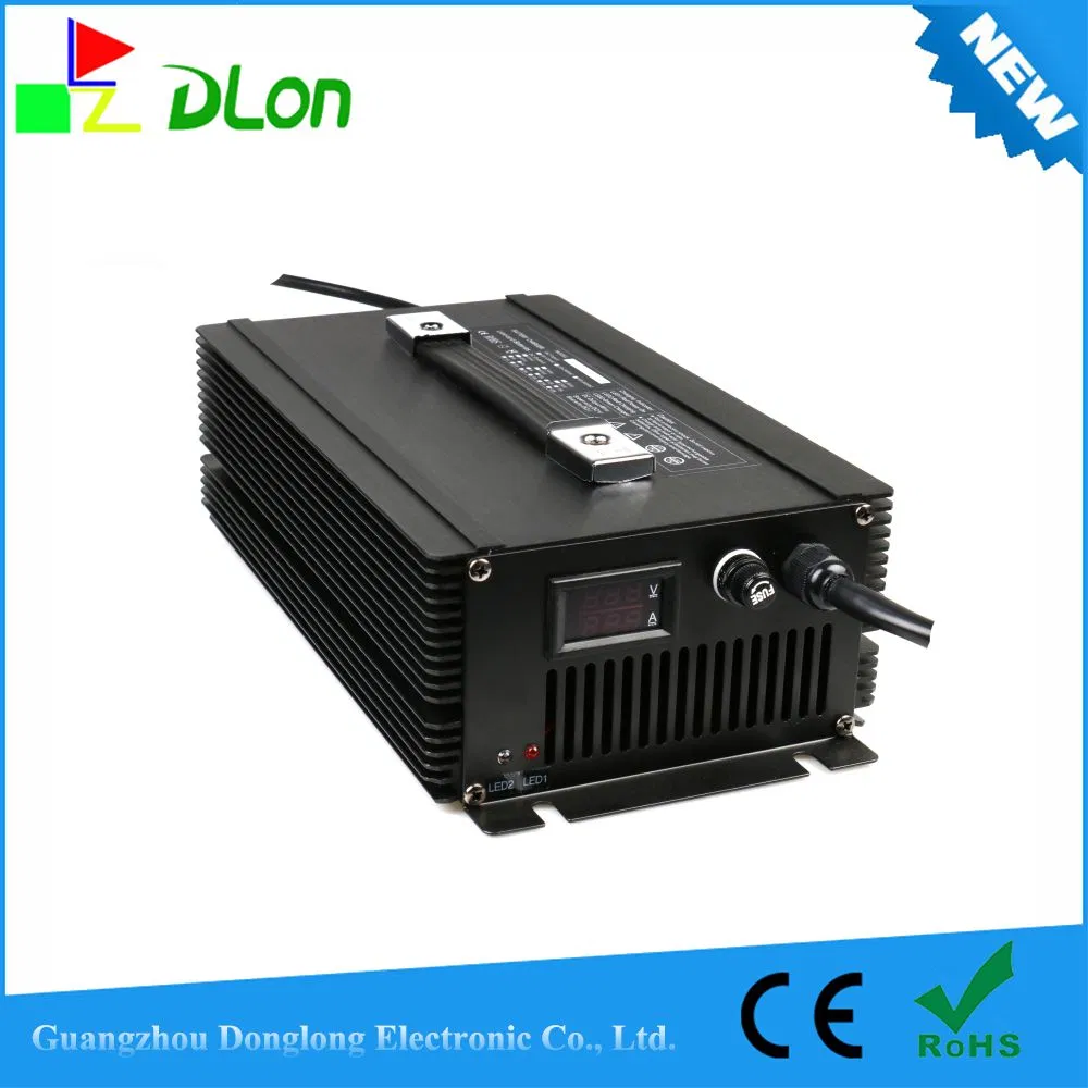 1500W 12V 12.6V 80A Car Portable LCD Li Polymer Charger 12V Battery Charger for Electric Forklift Electric Vehicles