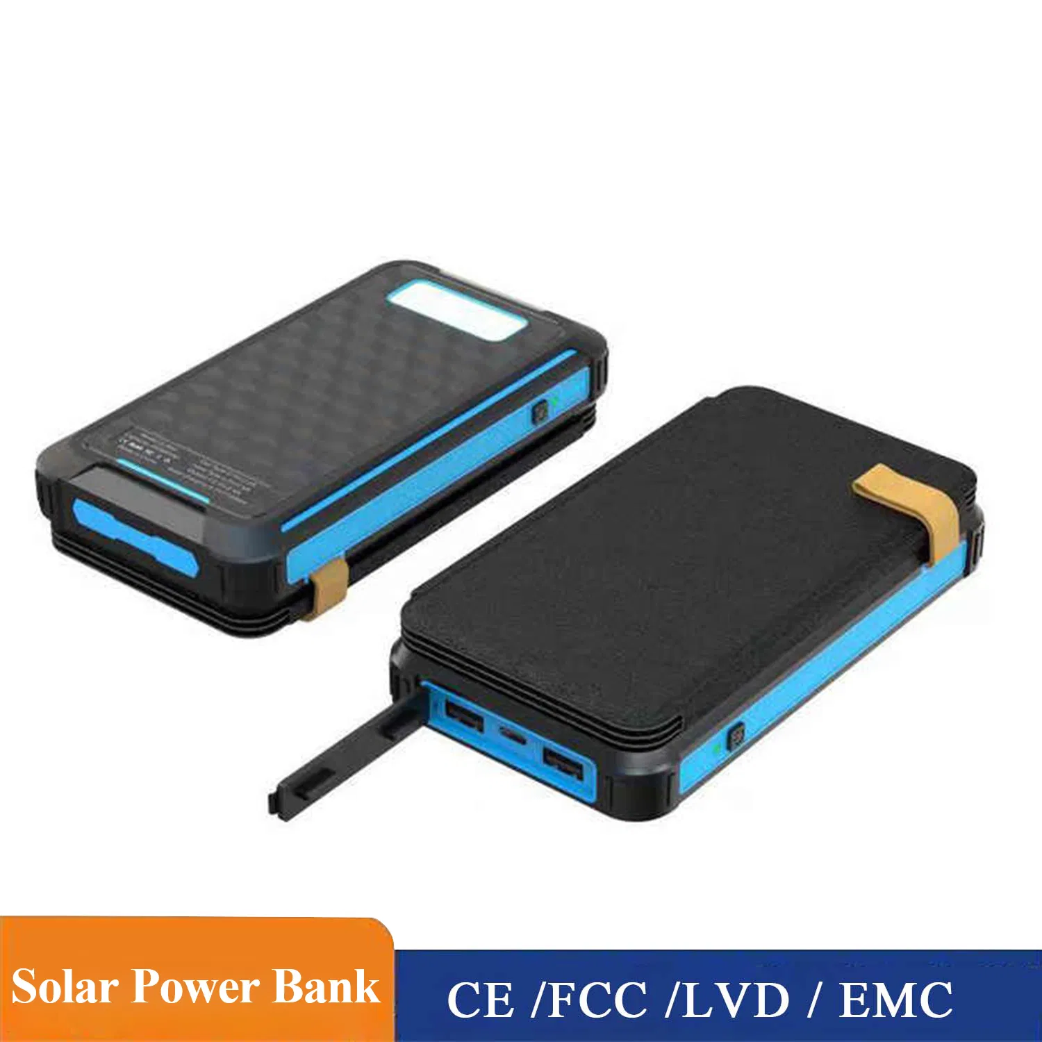 Efficient Portable Power Bank with Foldable Solar Panel Design