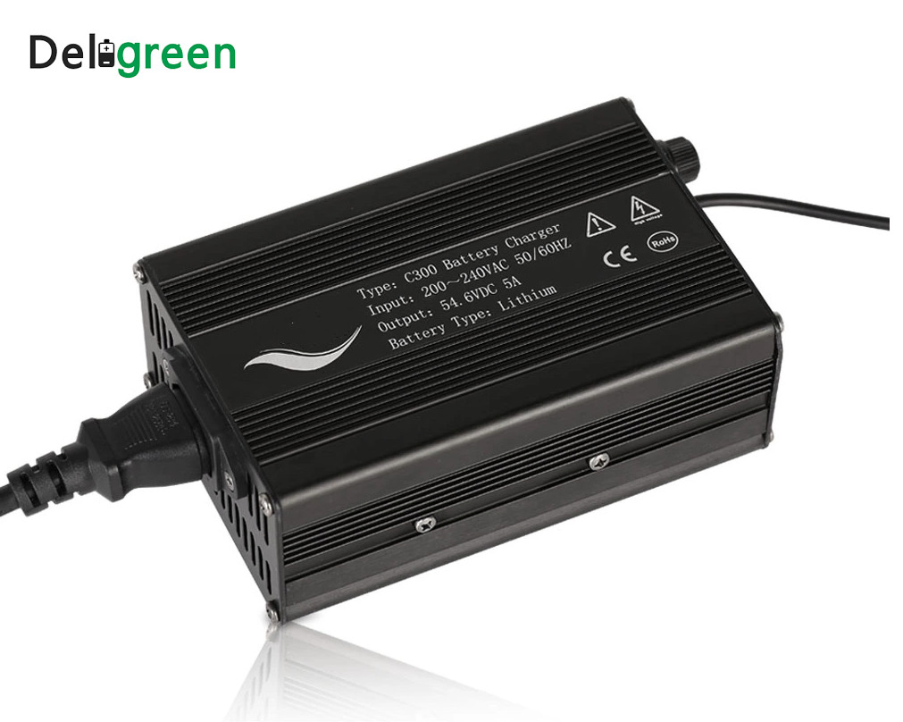 Deligreen 60V Charger 20s 73V 4A Lithium Ion Battery Charger 60V LiFePO4 Battery Charger