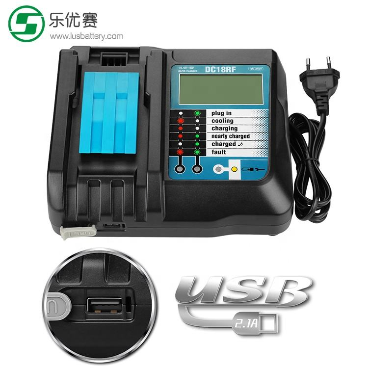 Lithium-Ion Battery Charger with LCD Screen 14.4V-18V DC18RF 3.5A Lithium Battery Charger