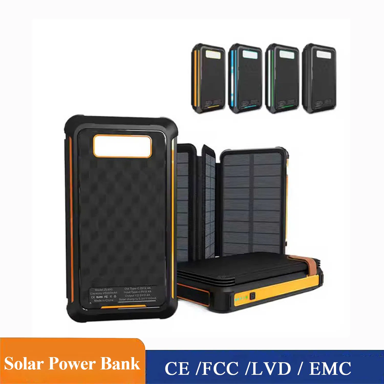 Compact Waterproof Solar Power Bank for Travel-Friendly Usage