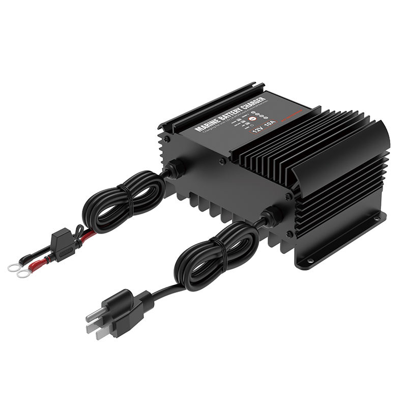 March12V/16V/24V/36V 10A Waterproof Marine Charger for AGM LiFePO4 Deep Cycle Electric Vehicles