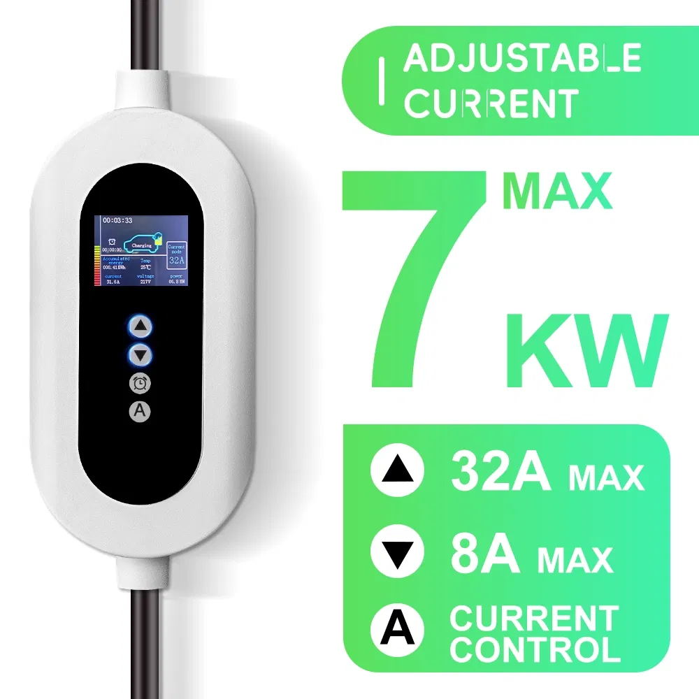 Portable EV Charger 7kw 32A GB/T AC Electric Vehicle Charging Cable with Industrial Plug