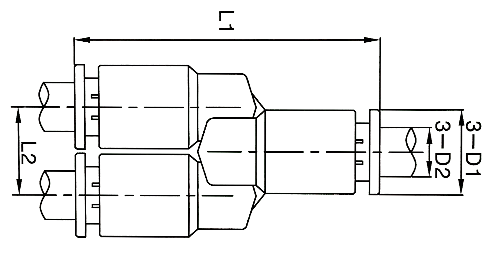 PY-Y Push-in Fitting Drawing