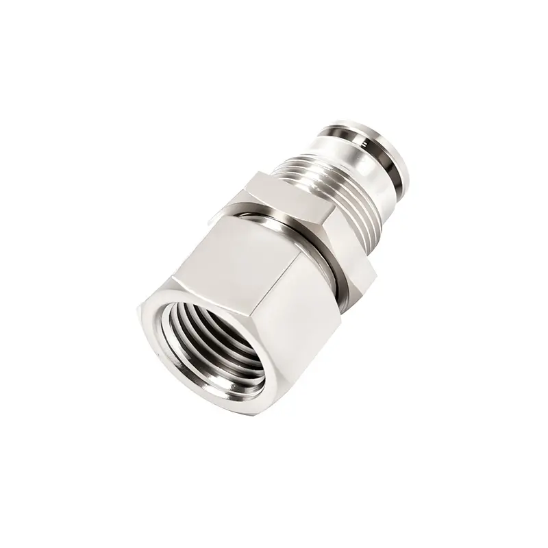 Wholesale PMF-straight bulkhead female thread push in fittings Manufacturer, Factory
