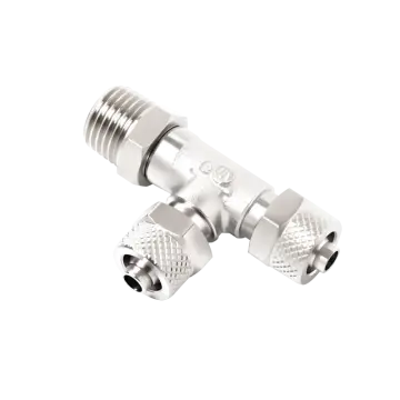 PD T type lateral thread push on fittings pneumatic connector