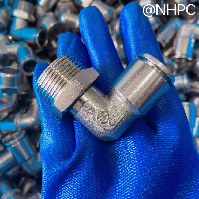 OEM PL-Elbow push in fittings(360° rotatable thread) Manufacturers, Companies