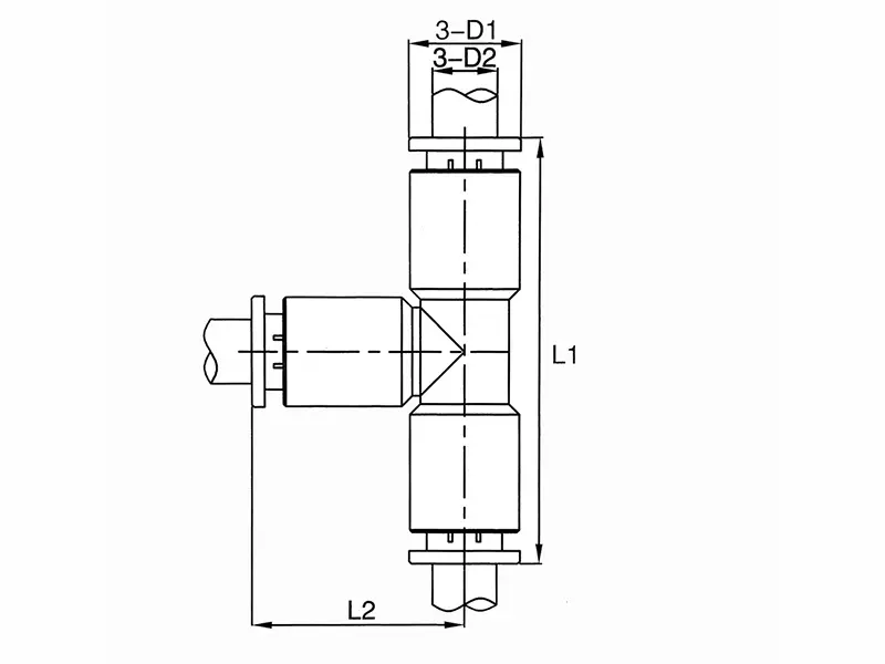 PE-T type push in fittings zt12