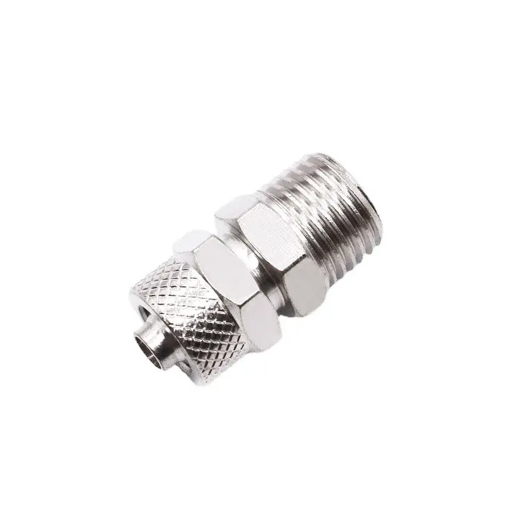 PC-straight male push on fittings (Knurled cap)