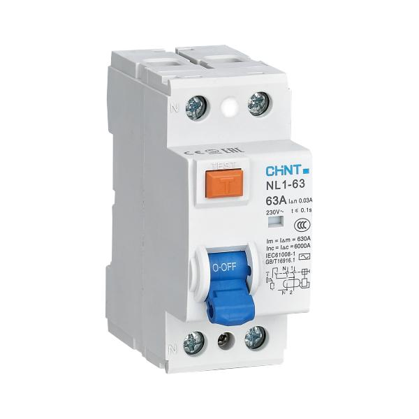 Chint Original Nl1-63 Interruptores Diferenciais RCCB 2p 4p 25A 40A 63A 30mA 100mA RCD Magnético ELCB 2 Polo 4 Polo Chnt Disjuntor Operado por Corrente Residual