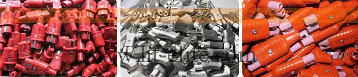 Conector e tomada de alta temperatura em cerâmica industrial, silicone e alumínio