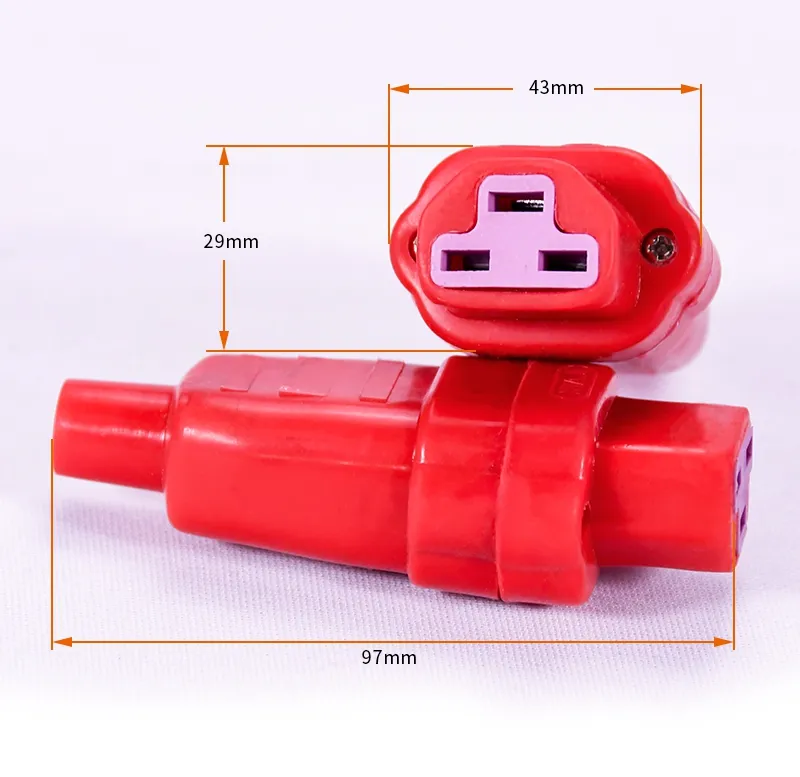 230V Plugue Industrial Cerâmico de Alumínio para Alta Temperatura Plugue e Soquete de Alta Potência