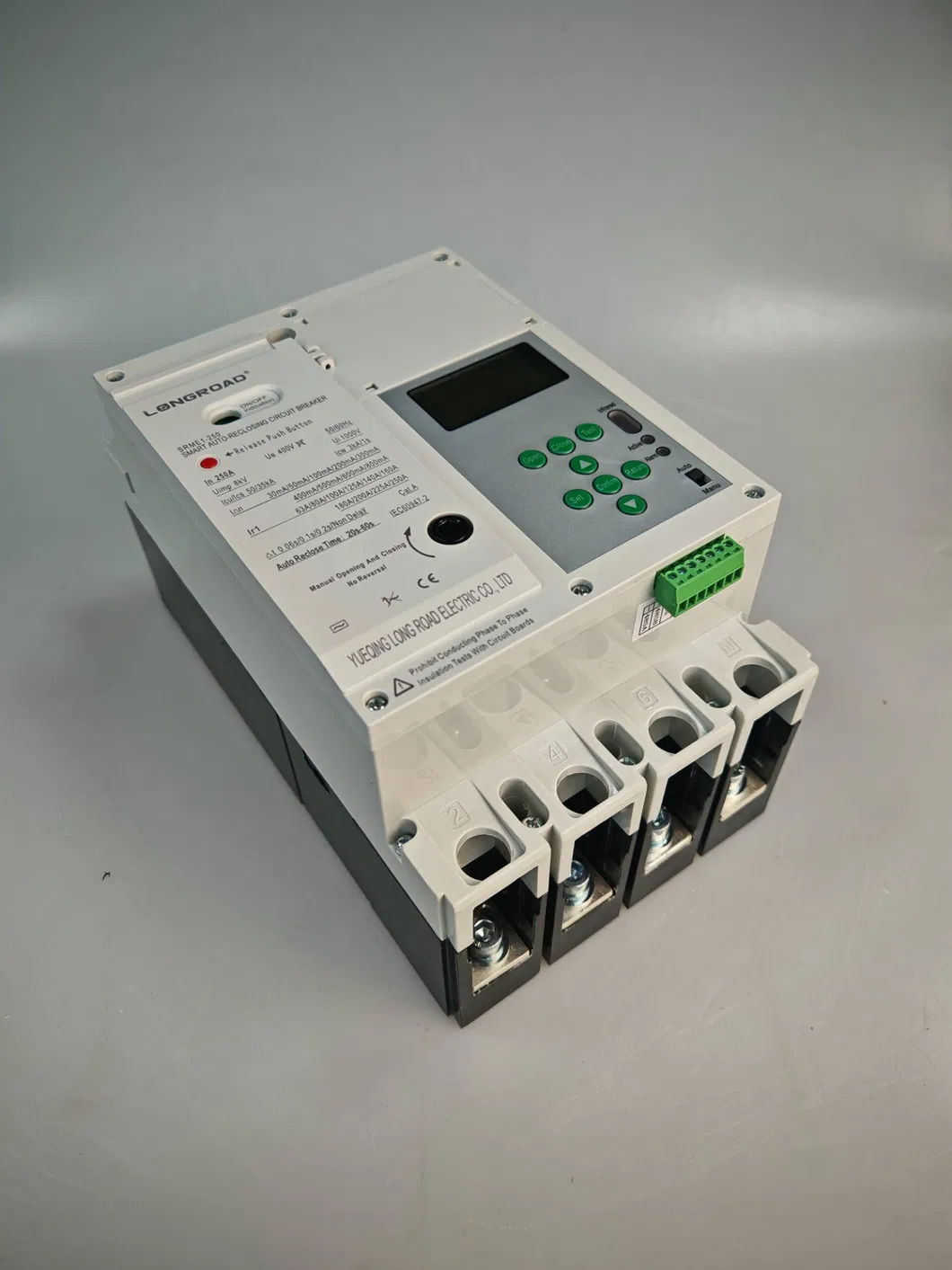 Disjuntor MCCB inteligente com RS485 proteção de medição de corrente residual de reabertura automática