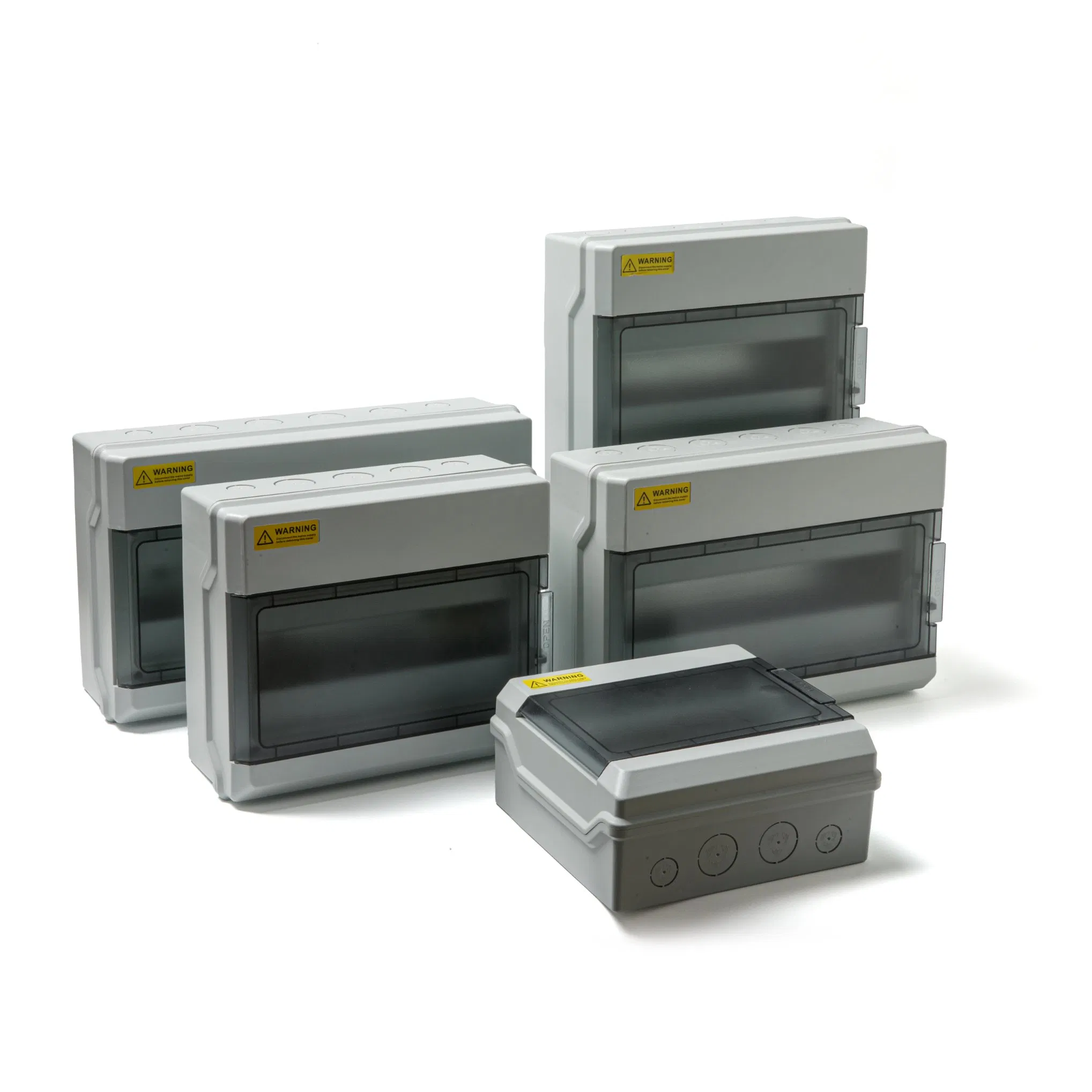 Caixa de Distribuição Elétrica à Prova d'Água de Material Plástico PC para Painel de Potência Interior Exterior MCB Junta IP65