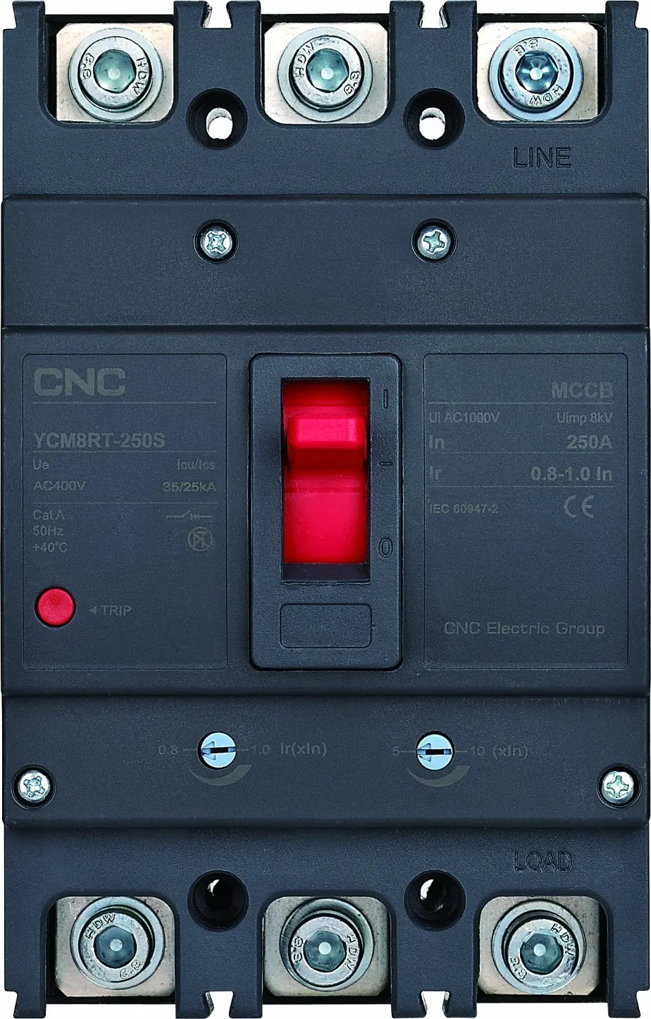 Ycm8rt-250s Disjuntor de Caixa Moldada do Tipo Termomagnético Ajustável