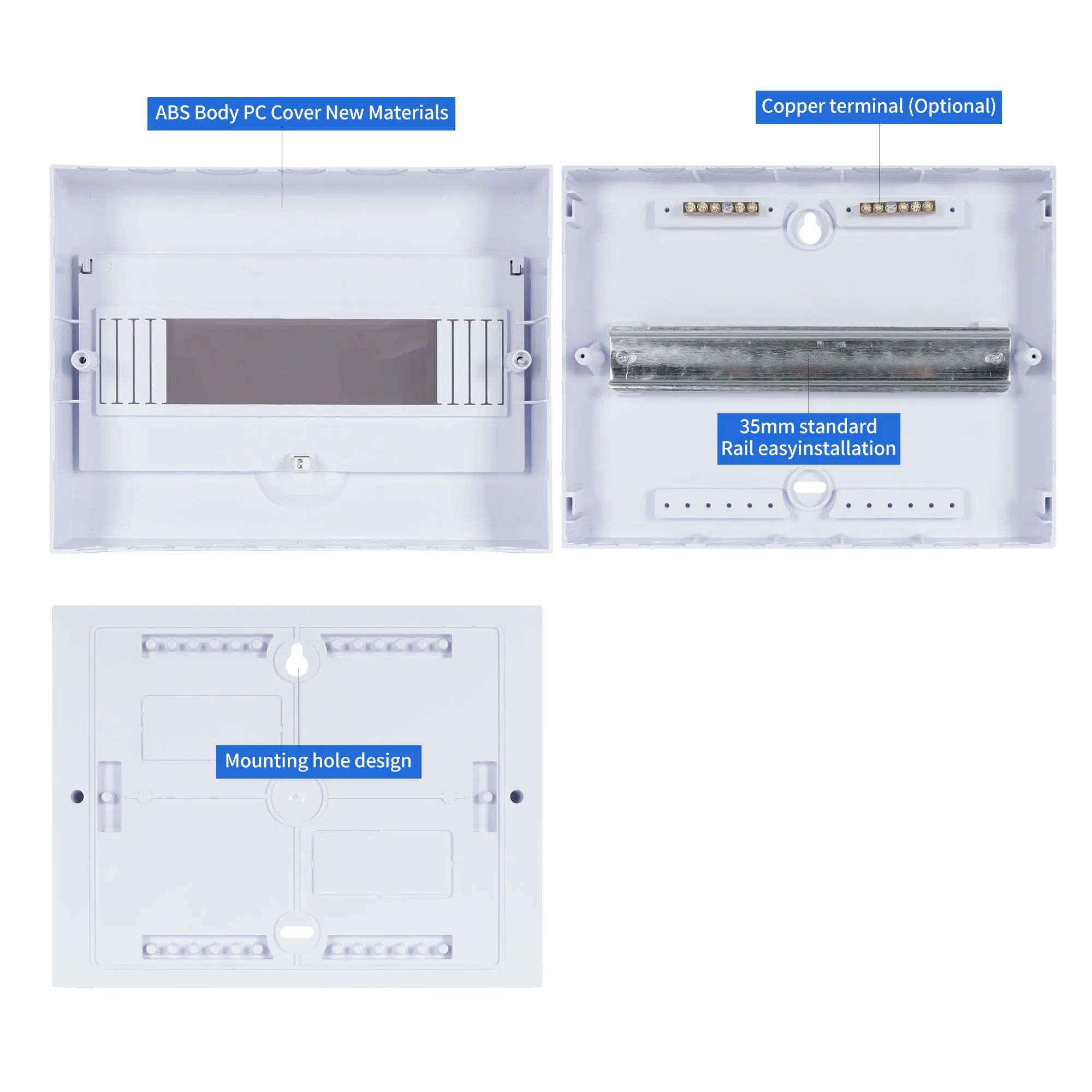 Ws-Ms 2/3/4/6/8/10/12/15/18/24/36 Interruptor Principal de Plástico Caixa de Distributação de Circuito Elétrico dB Caixa MCB