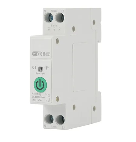 Interruptor Mini Smart WiFi com Proteção contra Sobrecarga Medidor de Potência Controle Remoto Sem Fio para Uso Doméstico e Industrial