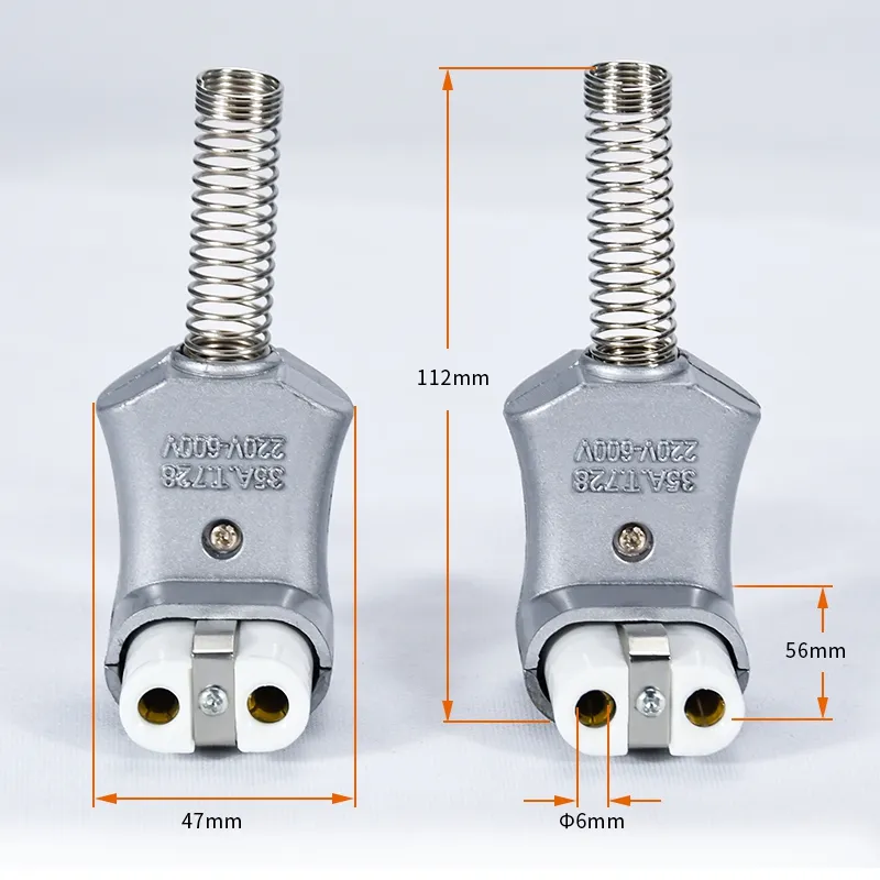 230V Plugue Industrial Cerâmico de Alumínio para Alta Temperatura Plugue e Soquete de Alta Potência