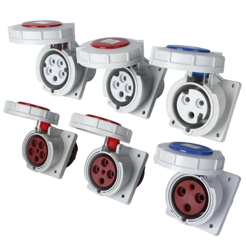 Fabricante Sfe Cee IP67 16A 32A 63A 125A 200A 6h 3pin/4pin/5pin Plugue Soquete Elétrico Industrial Monofásico Trifásico