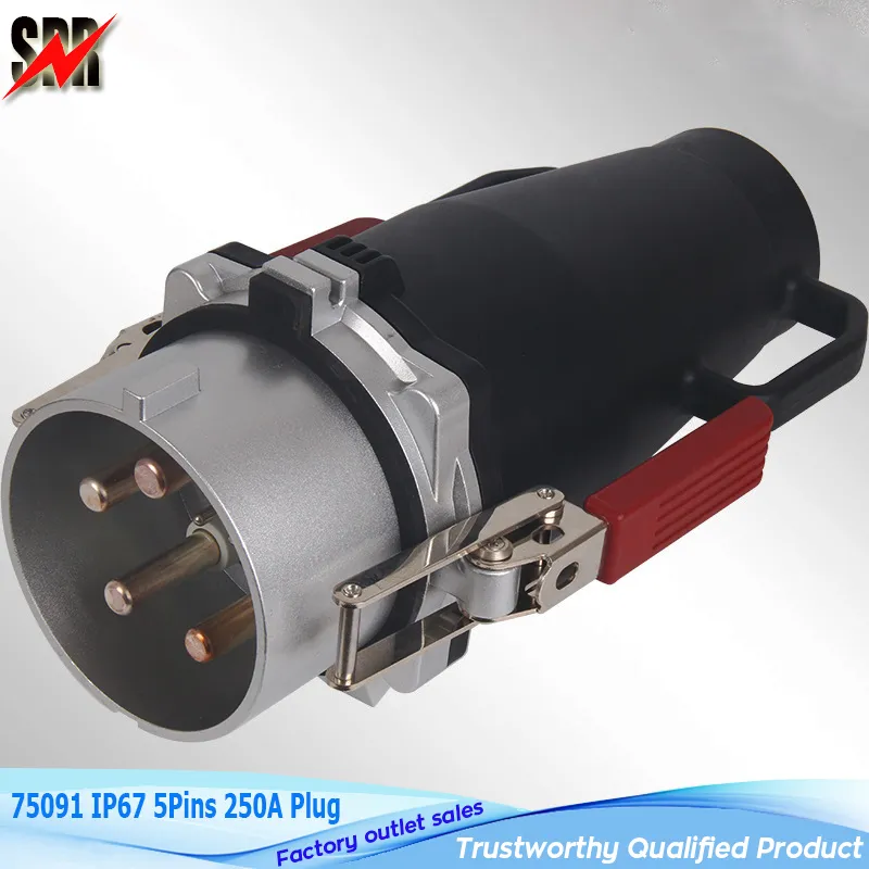 IP67 5pins 250A Plugue Industrial, Tomada e Conector