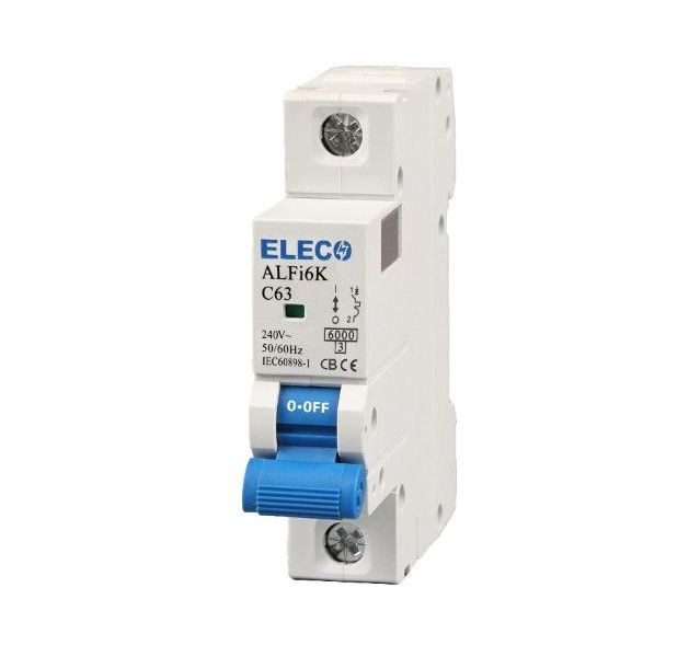 Alfi6K Disjuntor Miniatura 6ka 1pole 2pole 3pole 4pole 35mm Trilho DIN