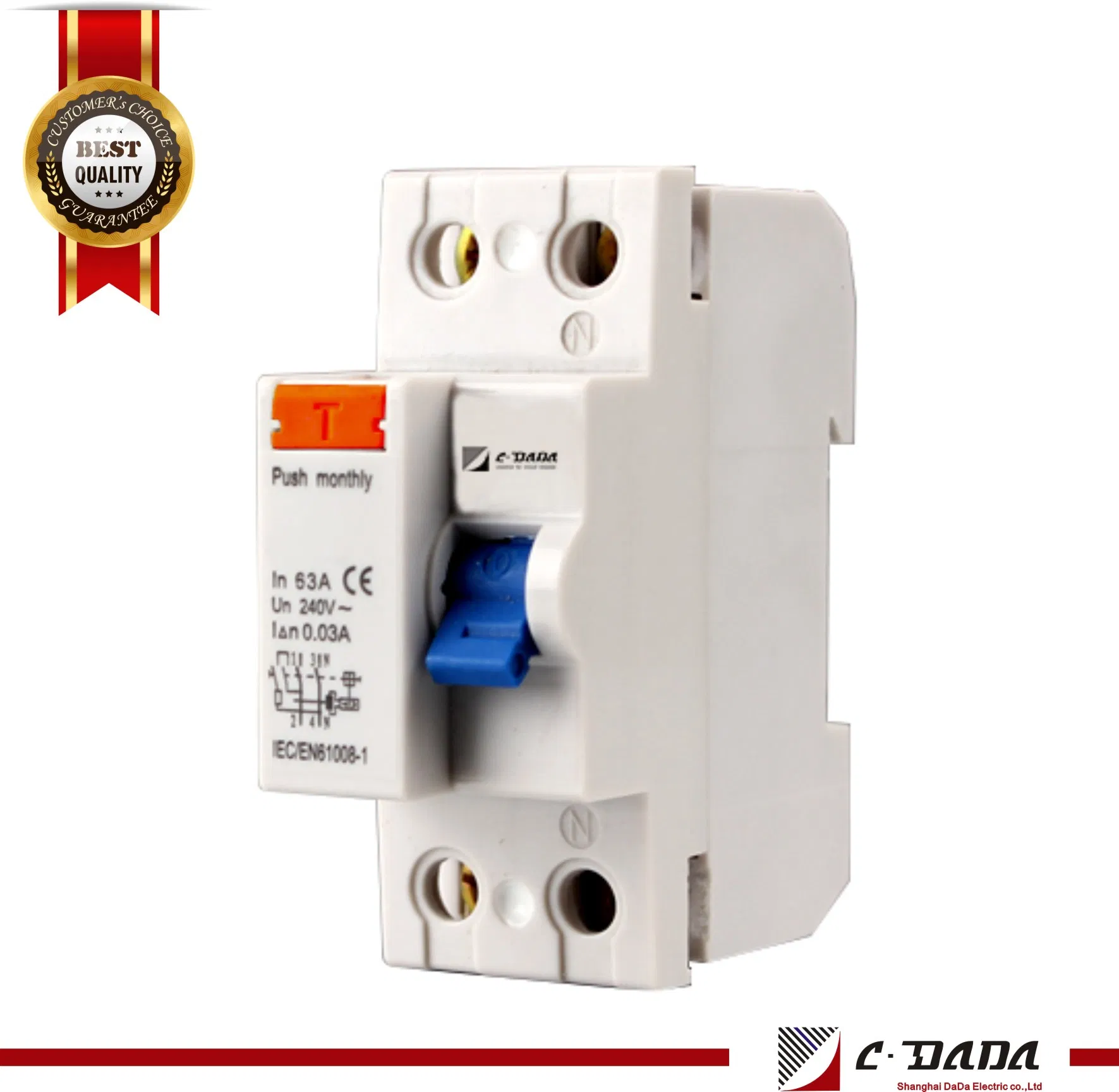 Dal7-63 6ka DR 2p Disjuntor Residual