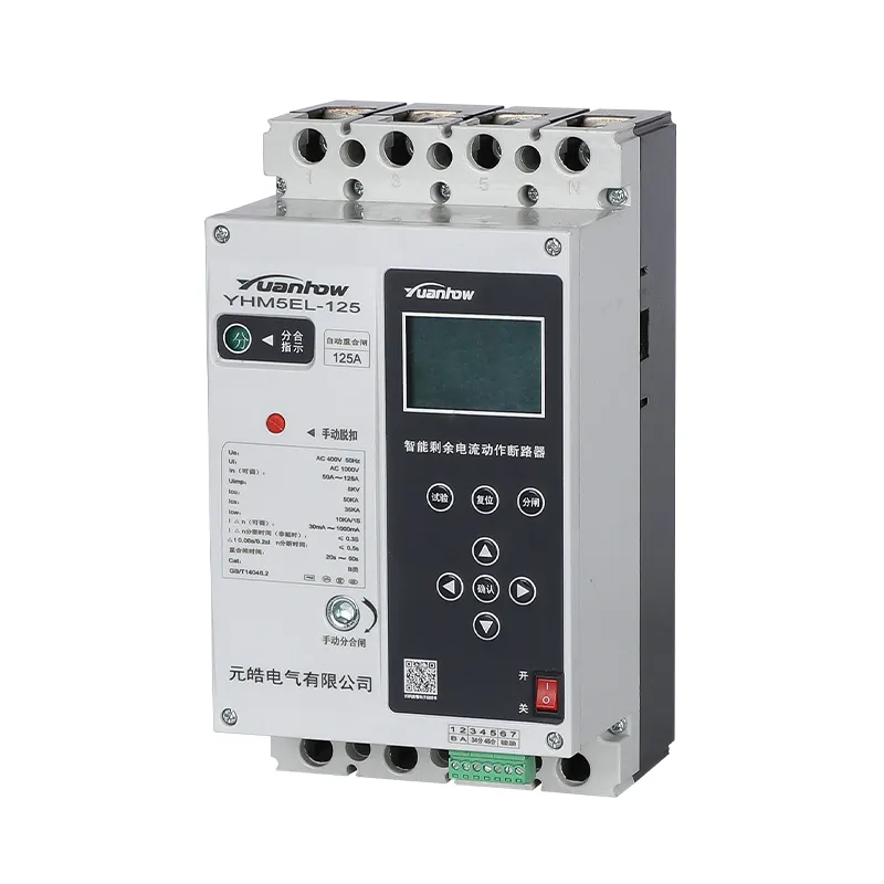 Inteligente 30mA Disjuntor de Corrente Residual Aéreo ACB 125A Auto Reclose 400V