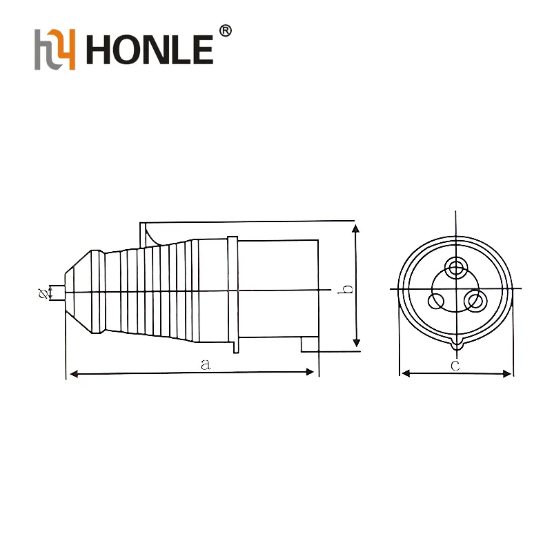 Conector com aterramento para aplicação industrial com tomada de plugue industrial