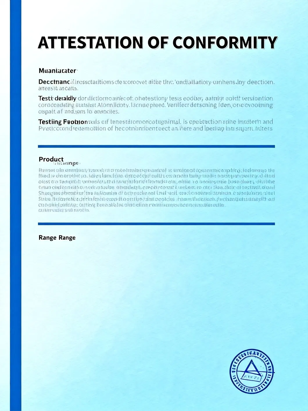 Certificado de Conformidade Técnica Internacional