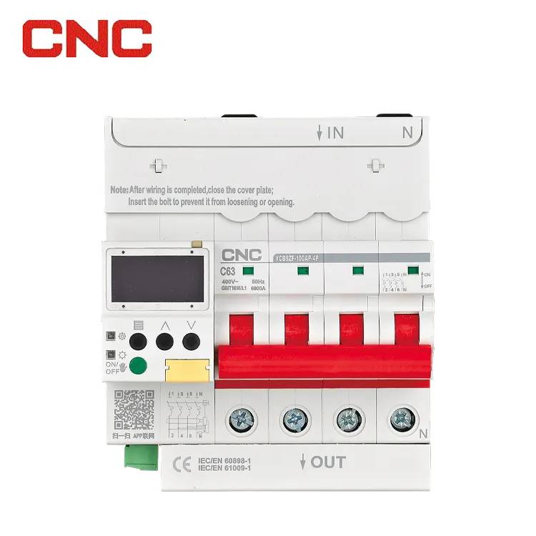 Ycb9zf-100ap IP20 6ka 32A 63A 100A Disjuntor Miniatura WiFi Inteligente