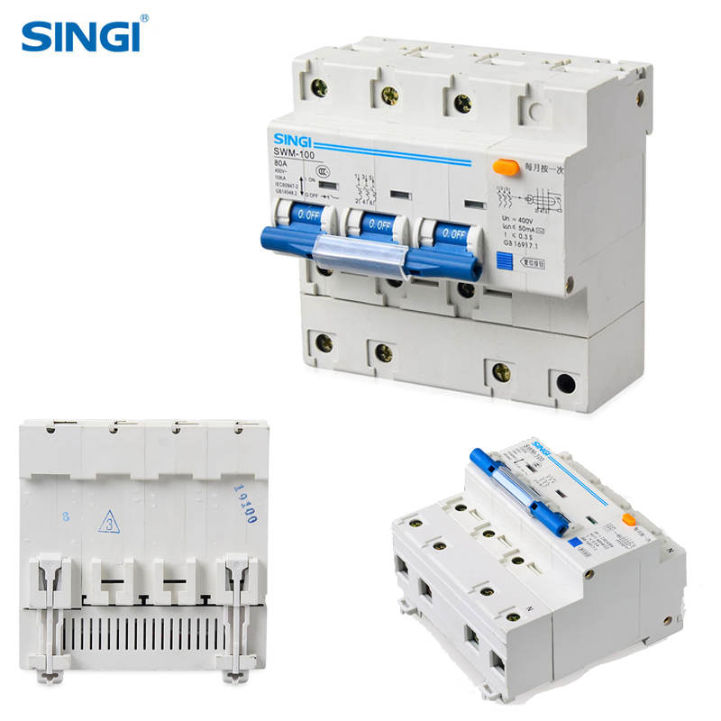 Disjuntor de Terra Mini Miniatura ELCB RCBO Air Singi com Preço Acessível Swmle-100