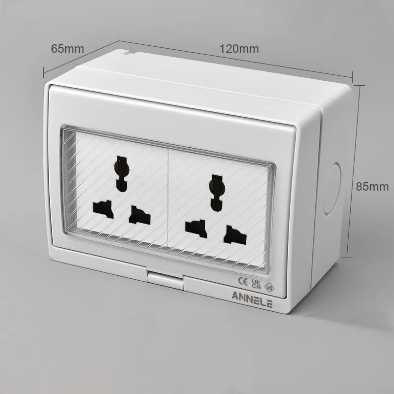Interruptor de tomada à prova d'água multifuncional IP55 universal com múltiplas proteções