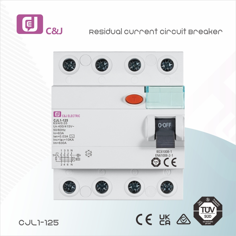 Cjl1-125 63A 30mA 4p Disjuntores de Corrente Residual RCCB
