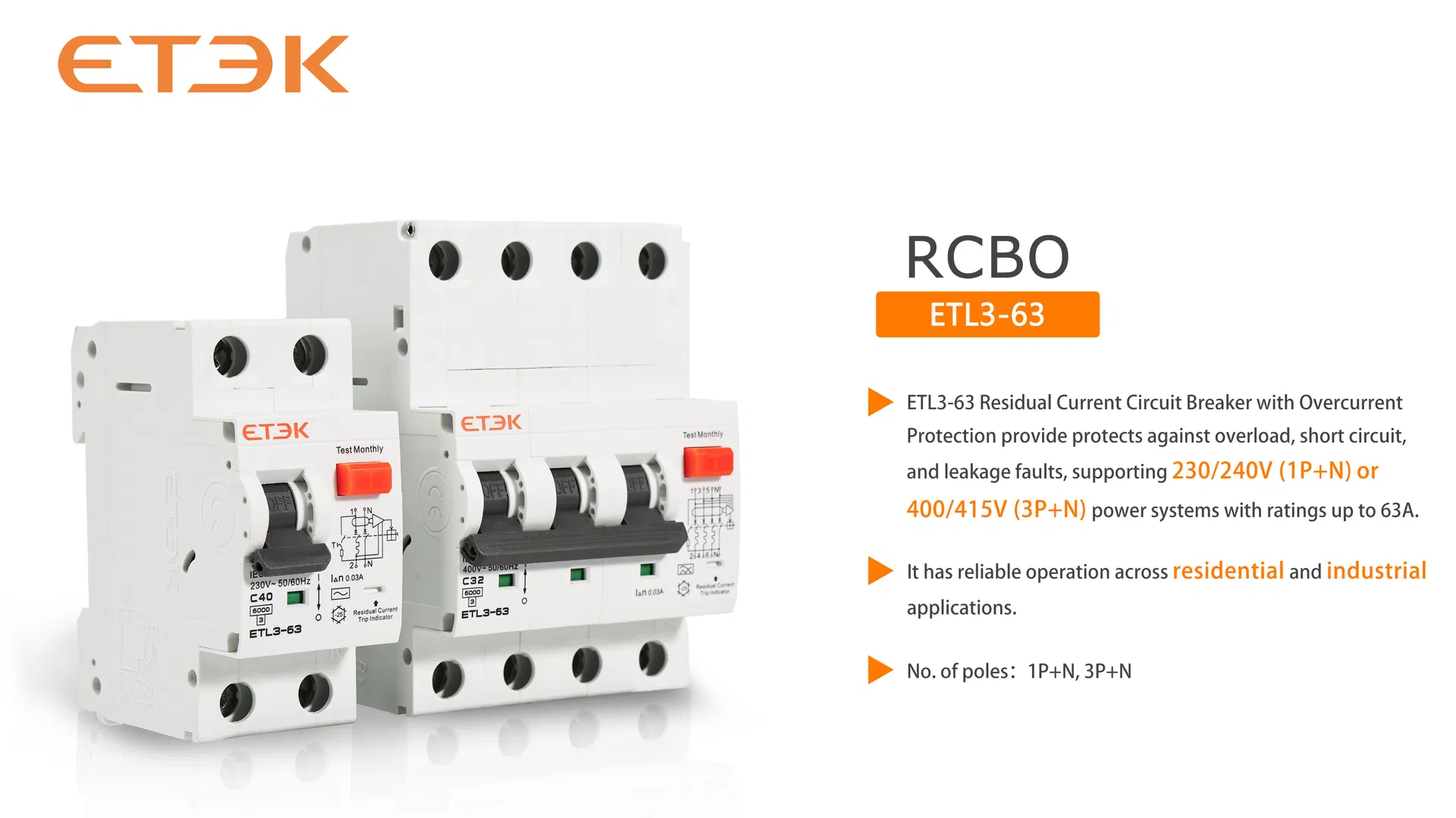 Dispositivo de Corrente Residual AC Mini MCB RCBO Interruptor Miniatura Inteligente