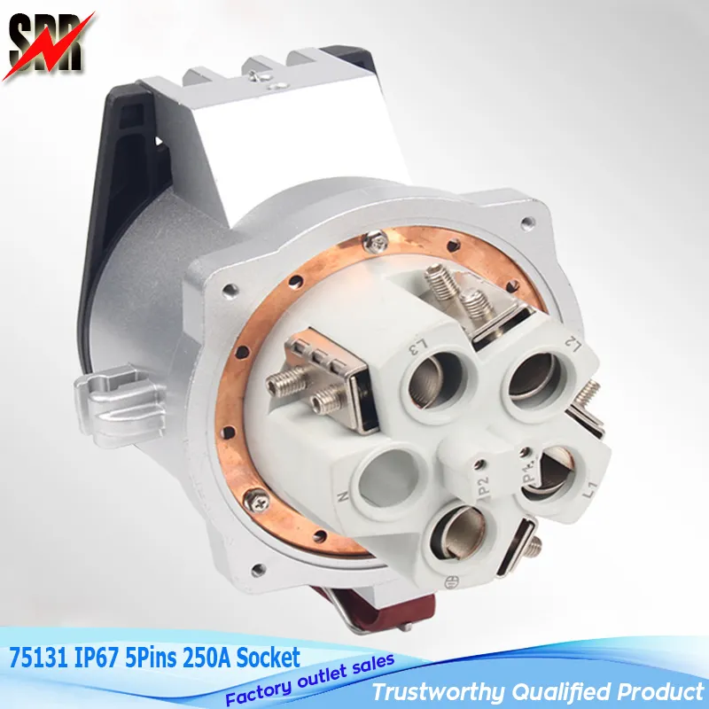IP67 5pins 250A Plugue Industrial, Tomada e Conector