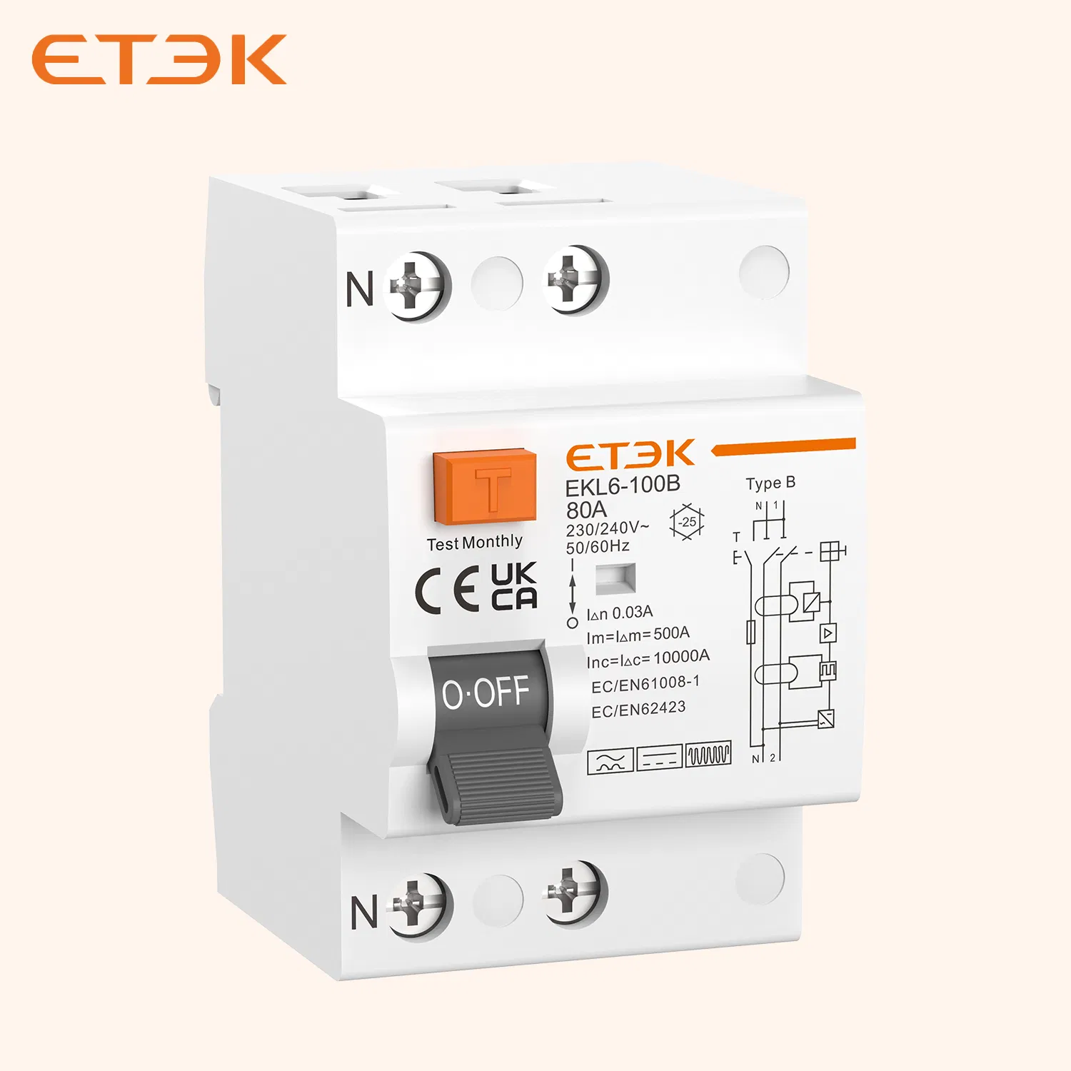 Disjuntor Diferencial Residual Inteligente Monofásico Interruptor de Proteção Elétrica