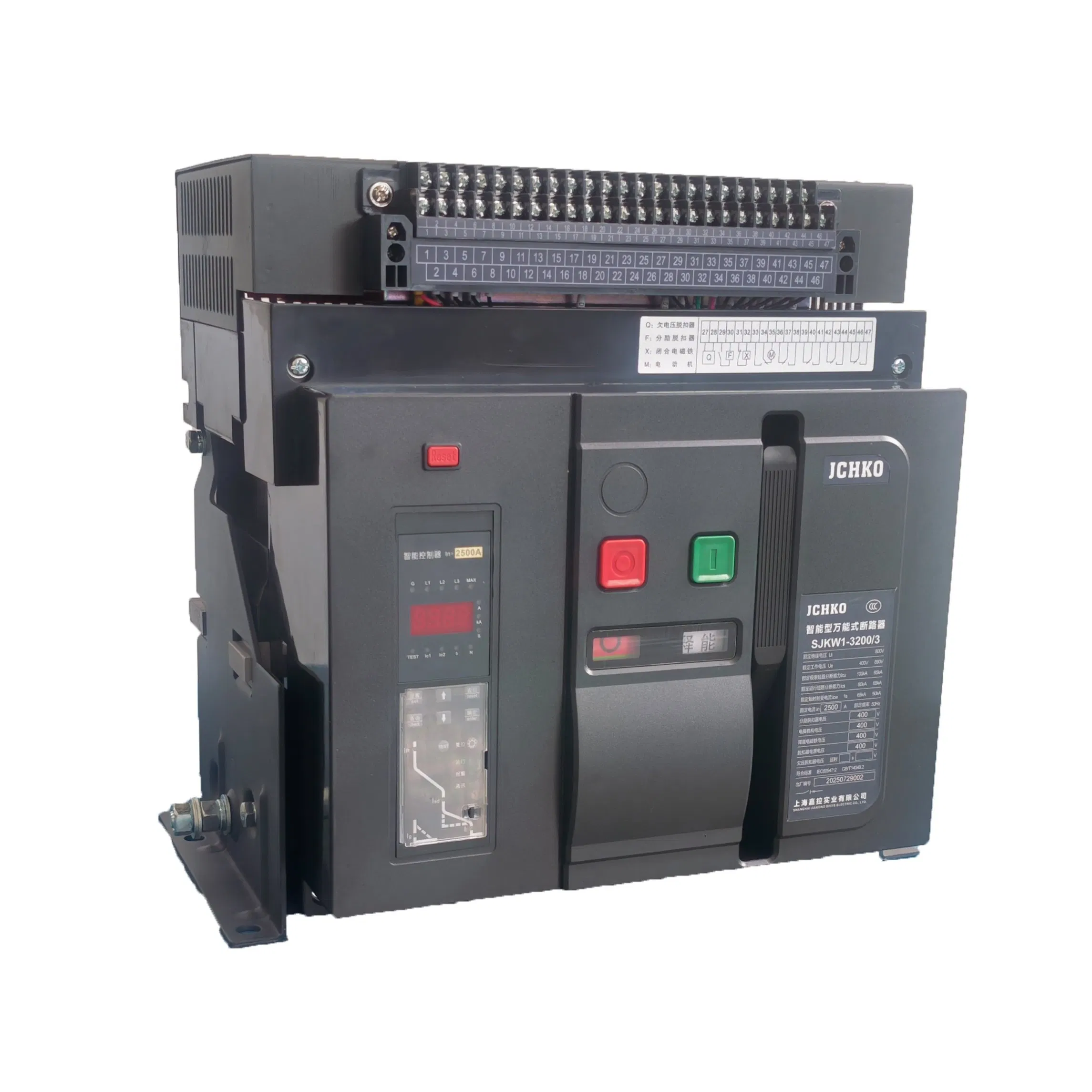 0226 Disjuntor Universal Sjkw1-2500 200A-6300A 660V Proteção Inteligente