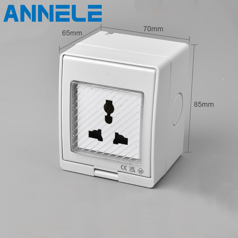 Interruptor de tomada à prova d'água multifuncional IP55 universal com múltiplas proteções
