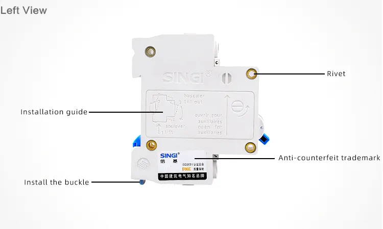 Disjuntor Diferencial Residual com Sobrecorrente Protection/Dz30le-50/2p RCBO