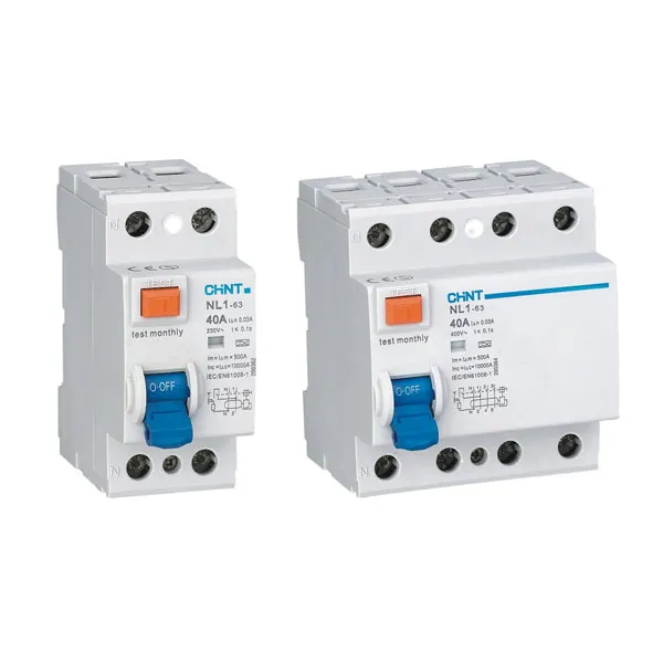 Chint Original Nl1-63 Interruptores Diferenciais RCCB 2p 4p 25A 40A 63A 30mA 100mA RCD Magnético ELCB 2 Polo 4 Polo Chnt Disjuntor Operado por Corrente Residual