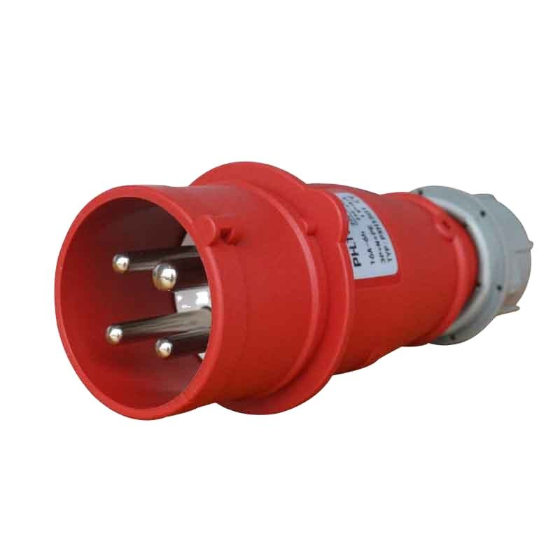 IP67 16A 32A 63A 125A 3pin 4pin 5pin Conector de Plugue Industrial à Prova d'Água de Alta Corrente CE Vermelho IP44