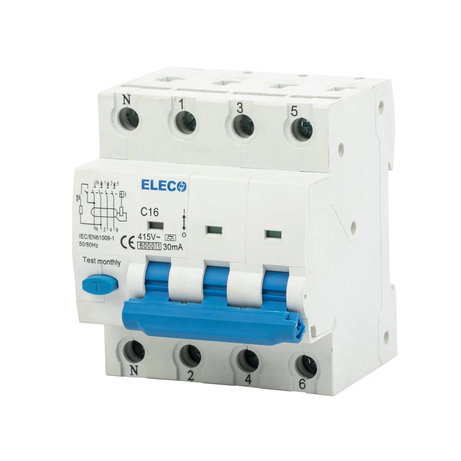 Disjuntor Diferencial Residual Albo RCBO 10mA 30mA 100mA 300mA