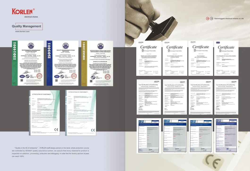 Certificados de Qualidade do Disjuntor