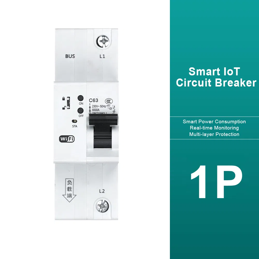 1/2/3/4p Disjuntor Miniatura Inteligente Proteção contra Fuga de Terra Automação Local e Remota Controle Inteligente IoT