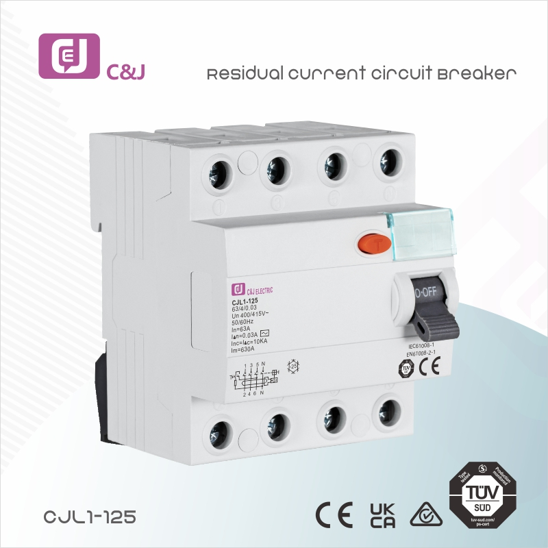 Cjl1-125 63A 30mA 4p Disjuntores de Corrente Residual RCCB