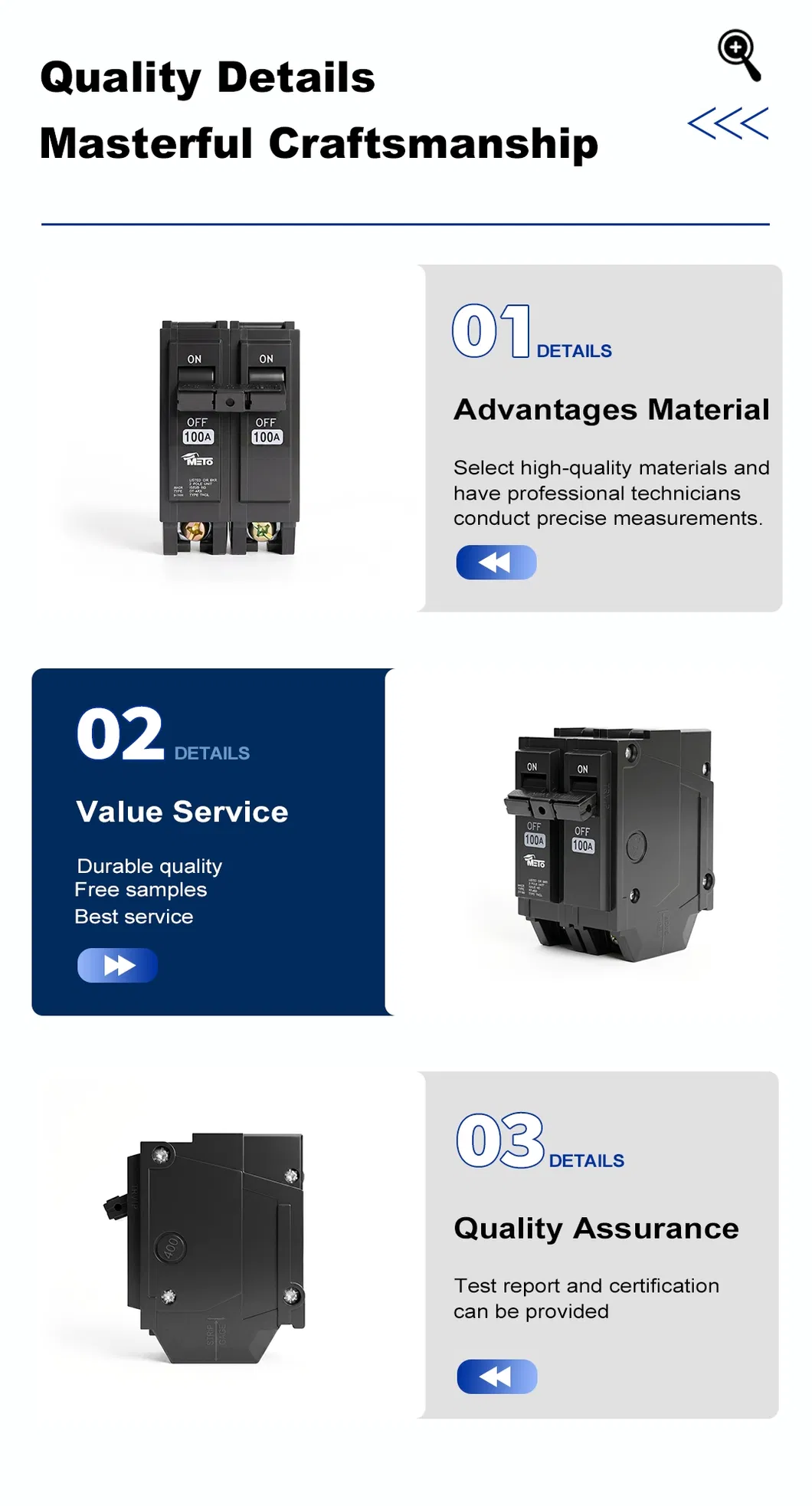 Disjuntor Miniatura 6A-63A Interruptor de Proteção contra Sobrecorrente