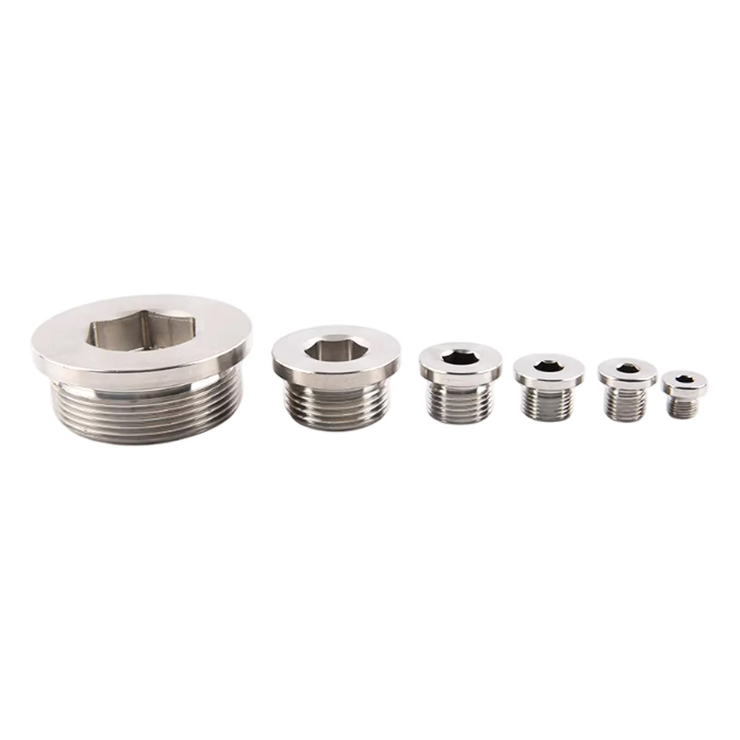 DIN 908 Plugue de Óleo com Soquete Hexagonal em Aço Inoxidável, Plugue de Vedação Rosqueado, Plugue de Tubo Hidráulico para Uso Industrial