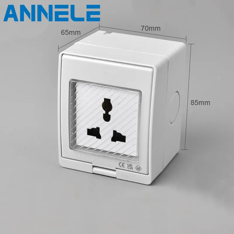 Interruptor de tomada à prova d'água multifuncional IP55 universal com múltiplas proteções