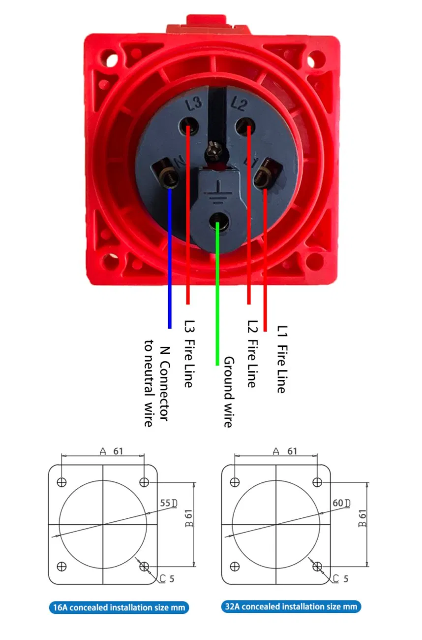 Conector de energia elétrica industrial